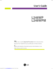 LG Flatron L246WP User Manual