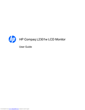 HP Compaq L2301w User Manual