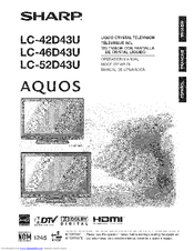 Sharp AQUOS LC-46D43U Operation Manual