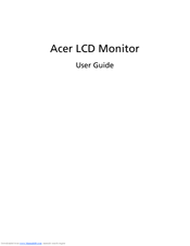 Acer V215HL User Manual