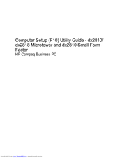 Compaq dx2810 - Microtower PC Manual
