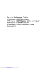 HP Compaq dx2810 SE Microtower Service & Reference Manual