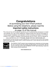 Vtech TD43996974 - 5.8GHz Accessory Handset User Manual