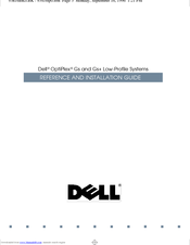 Dell OptiPlex Gs Reference And Installation Manual