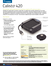 Plantronics Calisto 400 Specification