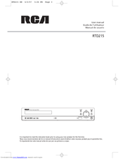 Rca RTD215 - Home Theatre System User Manual