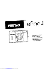 Pentax efina J Operating Manual