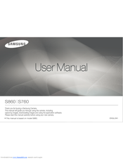Samsung DIGIMAX S860 User Manual