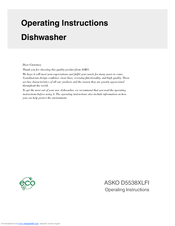 Asko D5538 Operating Instructions Manual