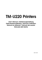 Epson U220PD - TM Two-color Dot-matrix Printer User Manual