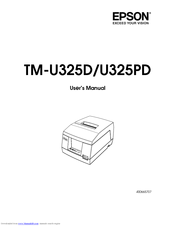 Epson U325 - TM B/W Dot-matrix Printer User Manual