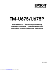 Epson U675P - TM B/W Dot-matrix Printer User Manual