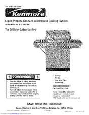 Kenmore 16657 - 3 Burner Grill Use And Care Manual