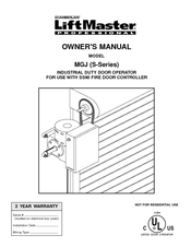 Chamberlain MGJ Owner's Manual