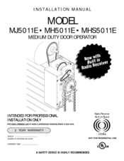 Chamberlain MHS 5011E Installation Manual