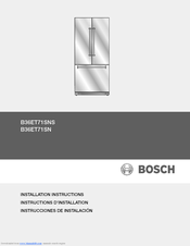 Bosch B36ET71SN Installation Instructions Manual