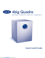 Lacie 4big Spare Drive 500GB 1TB 2TB 3TB Quick Install Manual