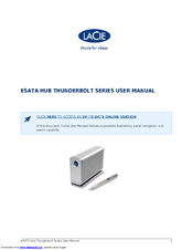 Lacie eSATA Hub Thunderbolt Series User Manual