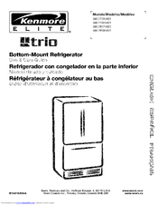 Kenmore 7857 - Elite 24.8 cu. Ft. Bottom Freezer Refrigerator Use And Care Manual
