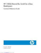 HP 438031-B21 - 1:10Gb Ethernet BL-c Switch Command Reference Manual