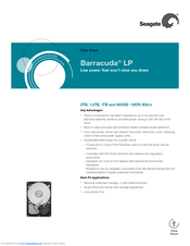Seagate ST31000520AS - Barracuda LP 1 TB Hard Drive Datasheet
