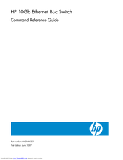 HP 445860-B21 - 10Gb Ethernet BL-c Switch Command Reference Manual