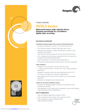 Seagate ST3500410SV - 500GB 7200RPM Sata Surveillanc Product Overview