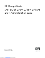 HP StorageWorks SAN Switch 2/16V Installation Manual