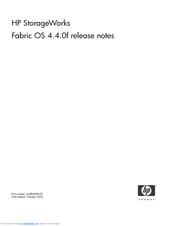 HP StorageWorks Fabric OS 4.4.0f Release Note