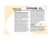 Lexmark Color Jetprinter Z12 User Manual
