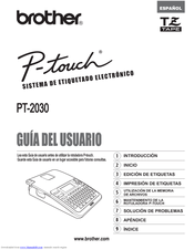 Brother PT-2030AD Guía Del Usuario