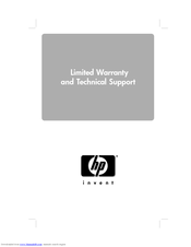 HP Pavilion dv4-3200 Limited Warranty And Technical Support