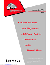 Lexmark Optra K 4046 Service Manual