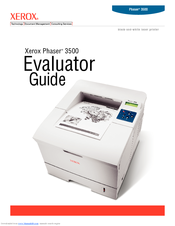 Xerox 3500B - Phaser B/W Laser Printer Evaluator Manual