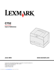 Lexmark 19C0200 - C 752Ldtn Color Laser Printer User Reference