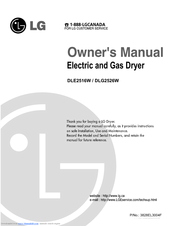 LG DLE2516W Owner's Manual