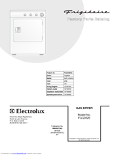 Electrolux FGQ332E Factory Parts Catalog