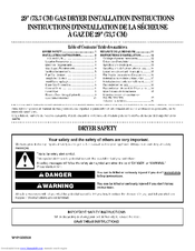 Whirlpool WGD5000VQ Installation Instructions Manual