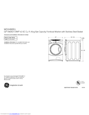 GE WCVH6800JBB Dimensions And Installation Information