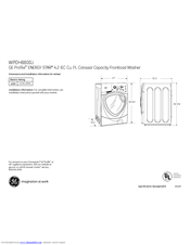 GE WPDH8800JMG - Profile - Washer Dimensions And Installation Information