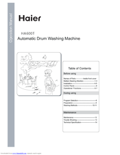 Haier HA600TS Operation Manual