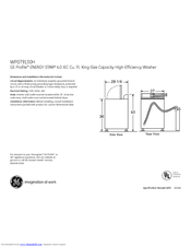 GE Profile ENERGY STAR WPGT9150H Dimensions And Installation Information