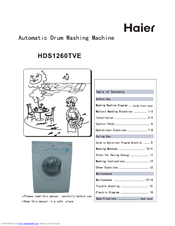 Haier HDS1260TVE User Manual