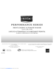 Maytag MHWE900VW - Performance Series Front Load Steam Washer Use And Care Manual