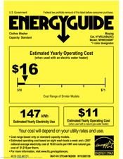 Maytag MHWE950W Series Energy Manual