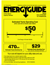 Maytag MVWC200X Series Energy Manual