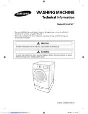 Samsung WF435ATGJRA/A1 Technical Information