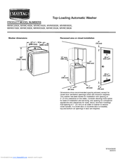 Maytag MVWC200X Series Dimensions And Installation