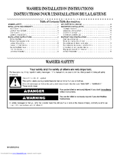 Maytag MVWC700VW - Centennial Washer Installation Instructions Manual