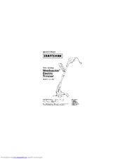 Craftsman Weedwacker 172.74545 Operator's Manual
